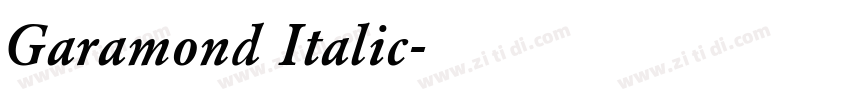 Garamond Italic字体转换